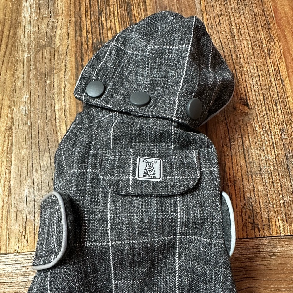 Gray Plaid Dog Coat hoodie